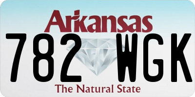 AR license plate 782WGK