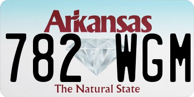 AR license plate 782WGM