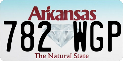 AR license plate 782WGP