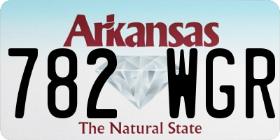 AR license plate 782WGR