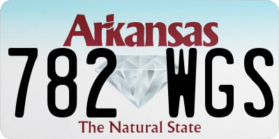 AR license plate 782WGS