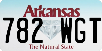 AR license plate 782WGT
