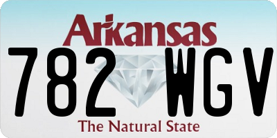 AR license plate 782WGV