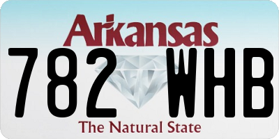 AR license plate 782WHB