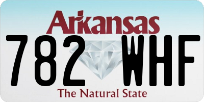 AR license plate 782WHF