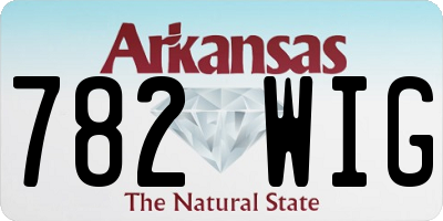 AR license plate 782WIG