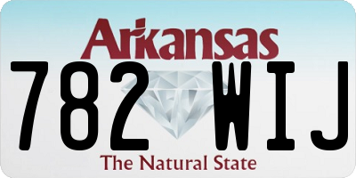 AR license plate 782WIJ