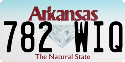 AR license plate 782WIQ