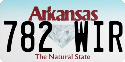 AR license plate 782WIR