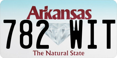 AR license plate 782WIT