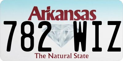 AR license plate 782WIZ