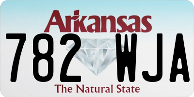 AR license plate 782WJA