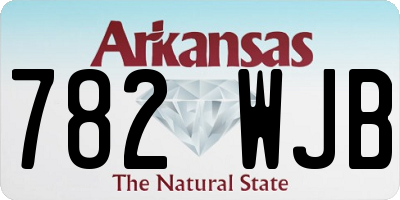 AR license plate 782WJB