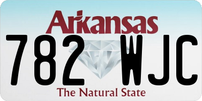 AR license plate 782WJC