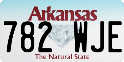 AR license plate 782WJE