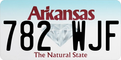 AR license plate 782WJF