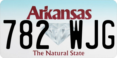 AR license plate 782WJG