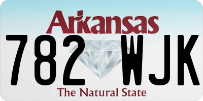 AR license plate 782WJK