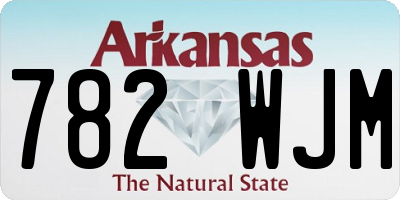 AR license plate 782WJM