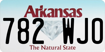 AR license plate 782WJO