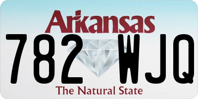 AR license plate 782WJQ
