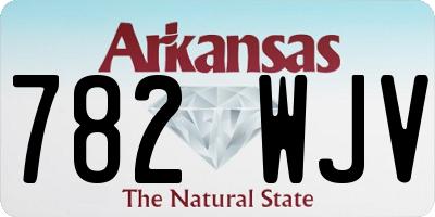 AR license plate 782WJV