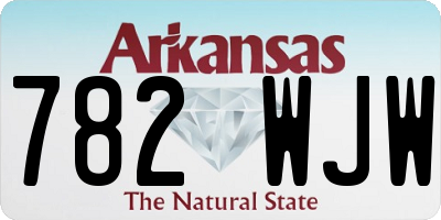 AR license plate 782WJW