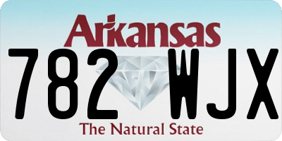 AR license plate 782WJX
