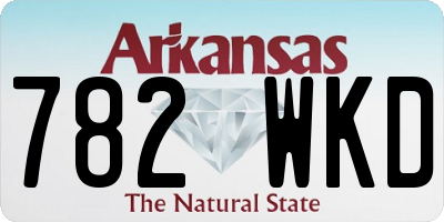 AR license plate 782WKD