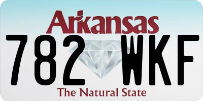 AR license plate 782WKF