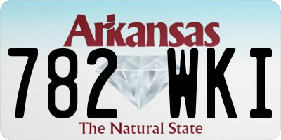 AR license plate 782WKI