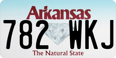 AR license plate 782WKJ