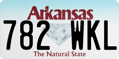 AR license plate 782WKL
