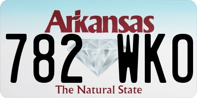 AR license plate 782WKO