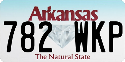 AR license plate 782WKP
