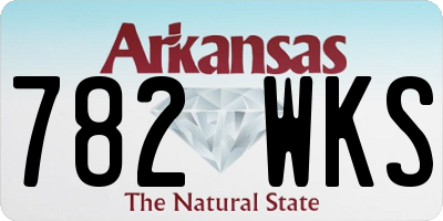 AR license plate 782WKS