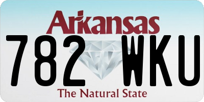 AR license plate 782WKU