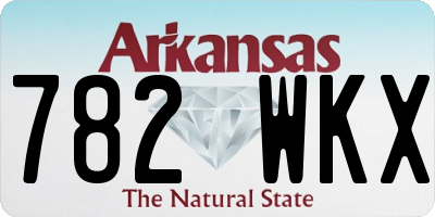AR license plate 782WKX