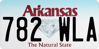 AR license plate 782WLA