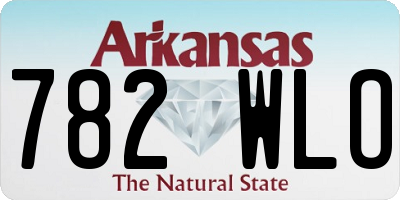 AR license plate 782WLO