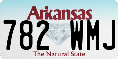 AR license plate 782WMJ
