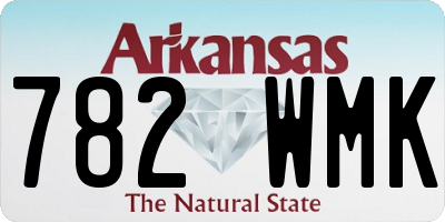 AR license plate 782WMK