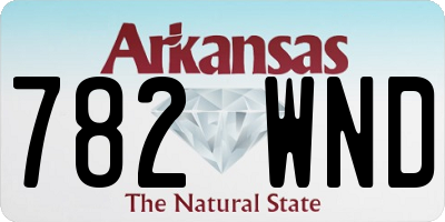 AR license plate 782WND