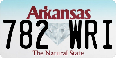 AR license plate 782WRI