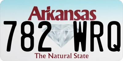 AR license plate 782WRQ