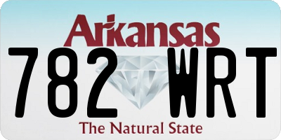 AR license plate 782WRT