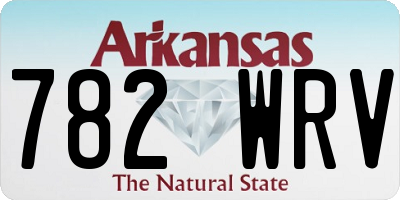 AR license plate 782WRV