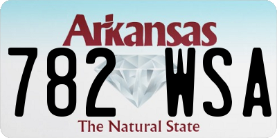 AR license plate 782WSA
