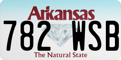 AR license plate 782WSB