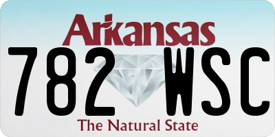 AR license plate 782WSC